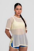 Blusa de Tela Manteiga